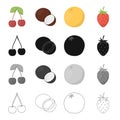 fruit related icon set Royalty Free Stock Photo