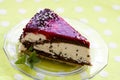 Cherry Cream Tart with Mint