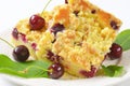 Cherry crumb cake Royalty Free Stock Photo