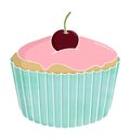 Cherry Cup Cake Royalty Free Stock Photo