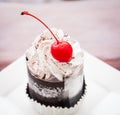 Cherry cup cake Royalty Free Stock Photo