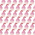 Cherry cupcakes pattern