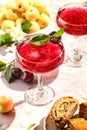 cherry drink with chia seeds Royalty Free Stock Photo