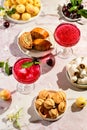 cherry drink with chia seeds Royalty Free Stock Photo