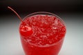 Cherry drink with crushed ice Royalty Free Stock Photo