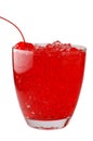 Cherry drink with crushed ice Royalty Free Stock Photo