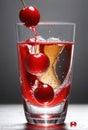 Cherry Elegance: A Photorealistic Splash in Motion