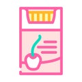 cherry flavored cigarettes color icon vector illustration