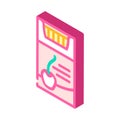 cherry flavored cigarettes isometric icon vector illustration