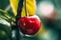 Cherry fruit closeup. Generative AI