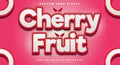 Cherry Fruit Editable Text Effect Template Royalty Free Stock Photo