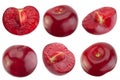 Cherry fruit isolated collection on white Royalty Free Stock Photo