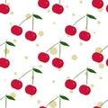 Cherry and gold glitter polka dot