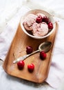 Cherry ice cream Royalty Free Stock Photo