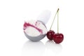 Cherry ice cream. Royalty Free Stock Photo