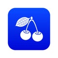 Cherry icon blue vector Royalty Free Stock Photo