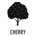 Cherry icon, simple black style Royalty Free Stock Photo