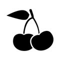 Cherry icon. Vector illustration. Royalty Free Stock Photo