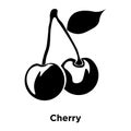 Cherry icon vector isolated on white background, logo concept of Royalty Free Stock Photo
