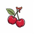 Cherry illustration logo