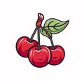 Cherry illustration logo