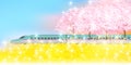Cherry illustration material that imaged Japanese spring Royalty Free Stock Photo