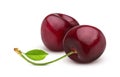 Cherry isolated on white background with clipping path Royalty Free Stock Photo