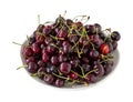 Cherry isolated on white background. Fresh ripe cherry. Close up Royalty Free Stock Photo
