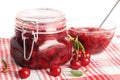 Cherry jam Royalty Free Stock Photo