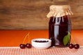 Cherry jam Royalty Free Stock Photo