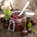 Cherry jam Royalty Free Stock Photo