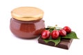 Cherry jam jar Royalty Free Stock Photo