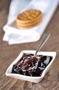 Cherry jam in a small bowl Royalty Free Stock Photo