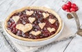 Cherry jam tart Royalty Free Stock Photo