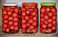 Cherry jars in the cellar