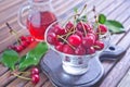 Cherry and juice Royalty Free Stock Photo
