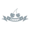 Cherry logo, simple gray style