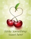 Cherry Love card Royalty Free Stock Photo