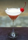Cherry martini alcoholic cocktail drink Royalty Free Stock Photo