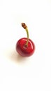 A cherry in middle white background