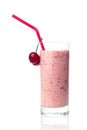 Cherry milkshake Royalty Free Stock Photo