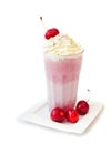 Cherry milkshake Royalty Free Stock Photo