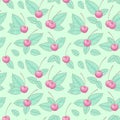Cherry and mint pattern