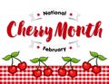 Cherry Month, February, Red Gingham Tablecloth