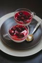 Cherry pannacotta