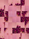 Cherry pattern in random squares