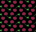 Cherry pattern seamless. Cherries background. Ornament of kids fabric