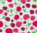 Cherry pattern seamless. Cherries background. Ornament of kids fabric