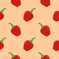 cherry pepper seamless pattern. chili seamless pattern flat design vector illustration