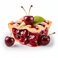 Cherry Pie Detailed Still Life With Kitsch Charm Royalty Free Stock Photo